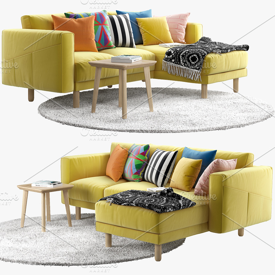 6 sofa set 3d model in Furniture - product preview 4