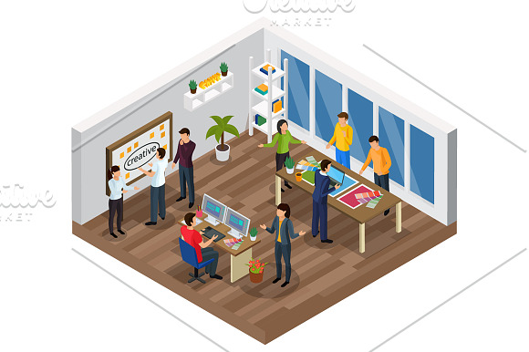 Advertising Agency Set in Illustrations - product preview 3
