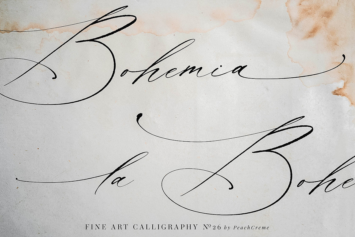 La Bohemia // Fine Art Calligraphy in Script Fonts - product preview 8