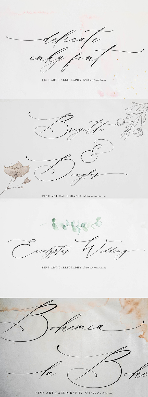 La Bohemia // Fine Art Calligraphy in Script Fonts - product preview 1