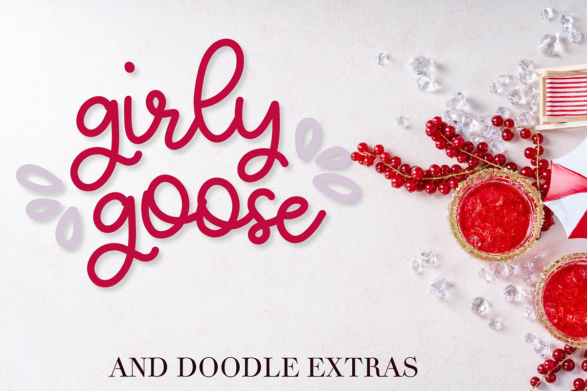 Girly Goose - a monoline script in Script Fonts - product preview 8