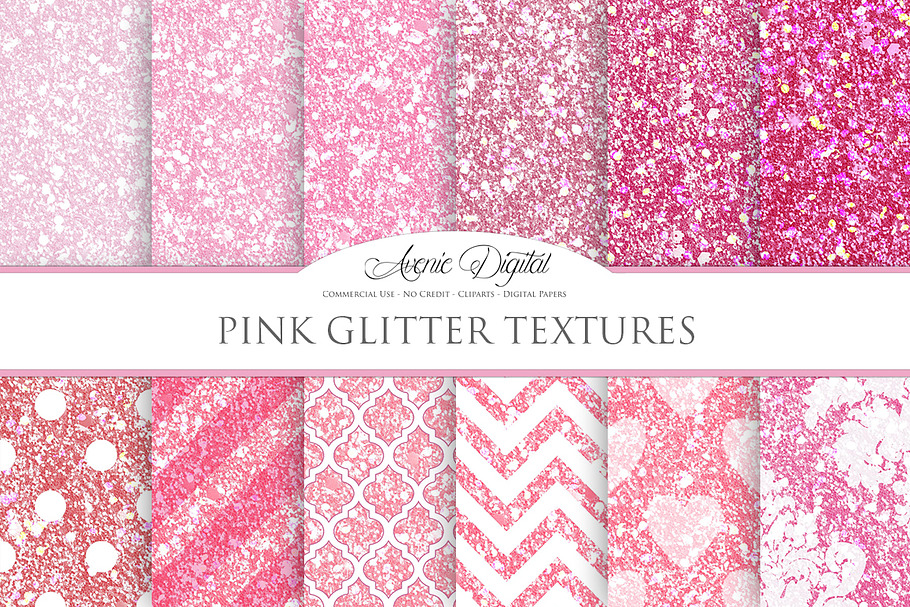 Pink Glitter Textures in Textures - product preview 8