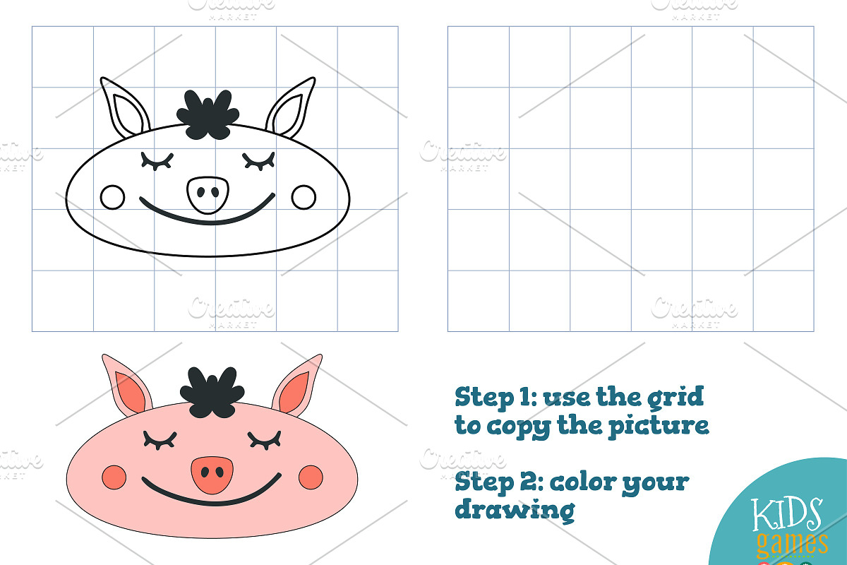 Copy and color picture vector game in Illustrations - product preview 8
