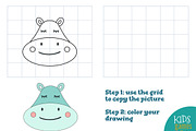 Copy and color picture vector game