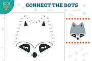 Connect the dots kids game vector