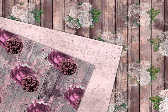 Pink Shabby Chic Digital Paper in Textures - product preview 1