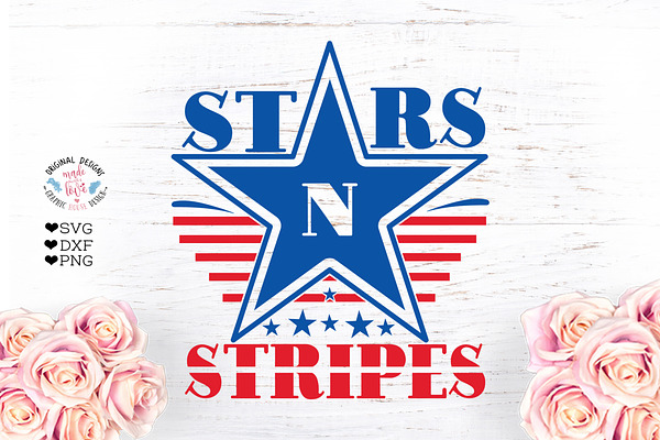 Star n Stripes 4th of July Cut File