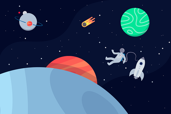 Planets and Space Illustration Set in Illustrations - product preview 5