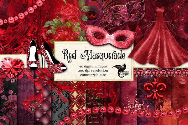 Red Masquerade Graphics