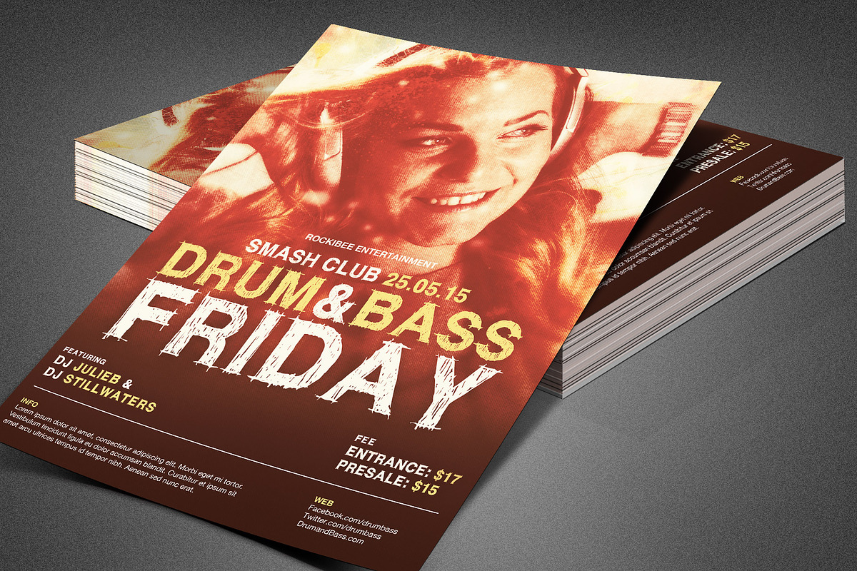 Drum and Base Event Flyer Template in Flyer Templates - product preview 8