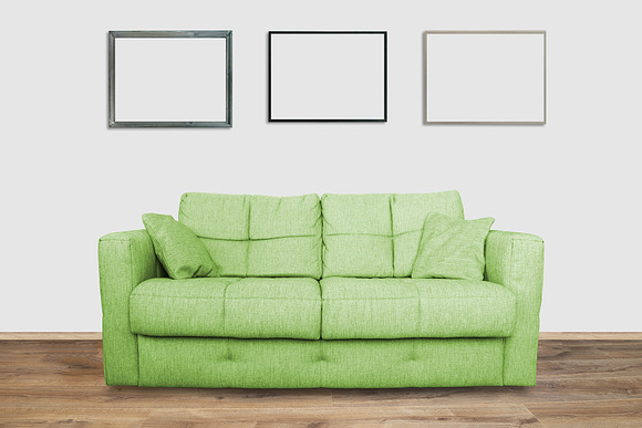 Mockup interior with sofa in a room in Scene Creator Mockups - product preview 1