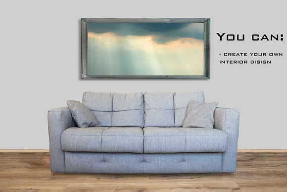 Mockup interior with sofa in a room in Scene Creator Mockups - product preview 5