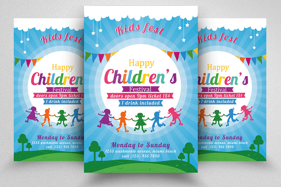 Children Day Festival Flyer Template in Flyer Templates - product preview 8