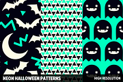 Neon Halloween Patterns