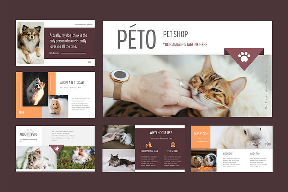 Peto - Pet Shop Keynote Presentation in Keynote Templates - product preview 1