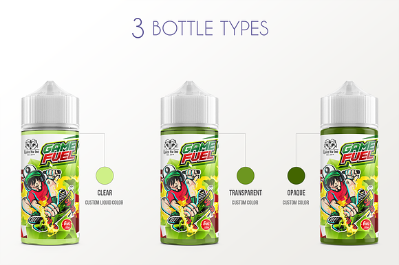 eLiquid Bottle Mockup v 100ml-A Plus in Product Mockups - product preview 3