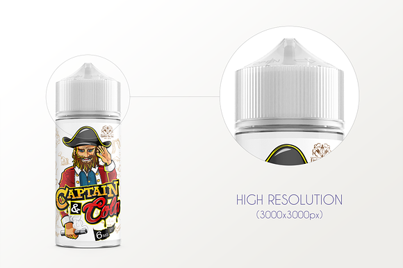 eLiquid Bottle Mockup v 100ml-A Plus in Product Mockups - product preview 6
