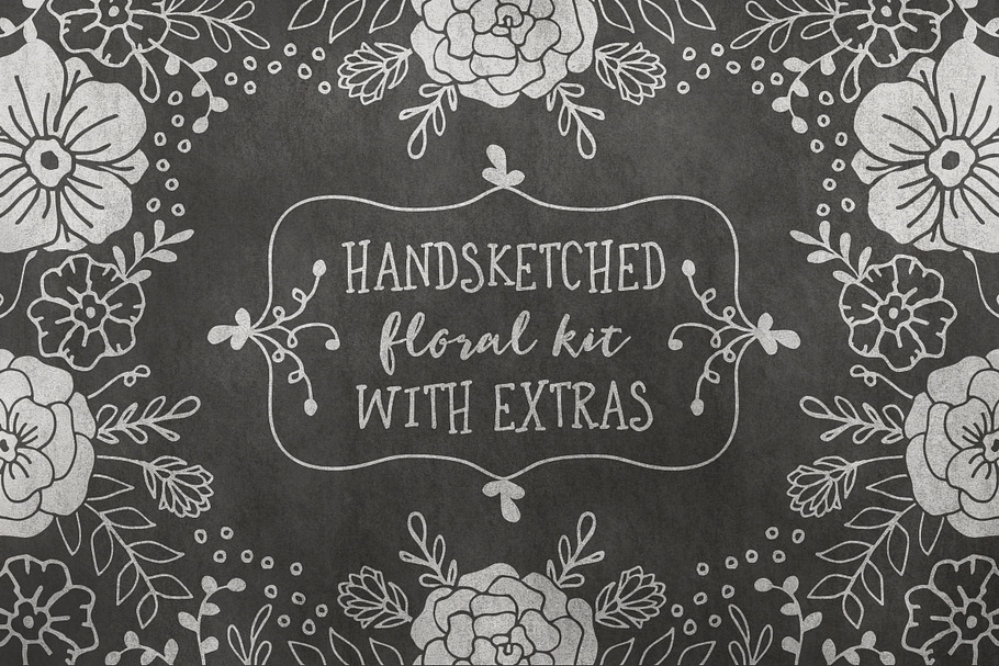 Hand Sketched Floral Kit + EXTRAS! in Illustrations - product preview 8