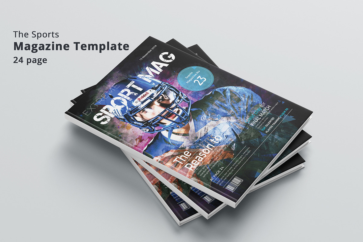 Sport magazine template in Magazine Templates - product preview 8
