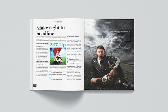 Sport magazine template in Magazine Templates - product preview 6