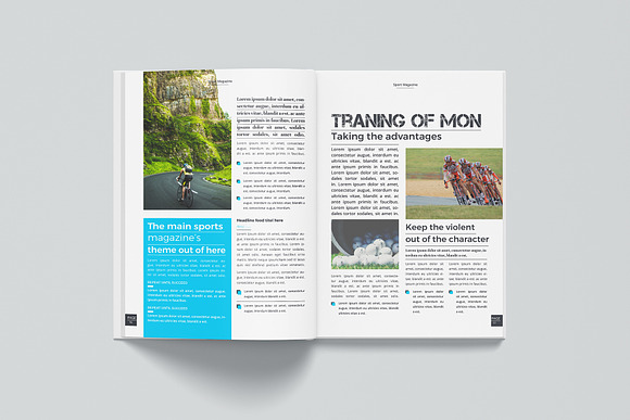 Sport magazine template in Magazine Templates - product preview 8