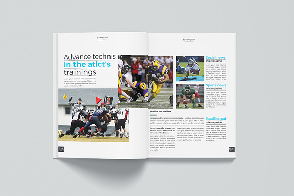 Sport magazine template in Magazine Templates - product preview 10