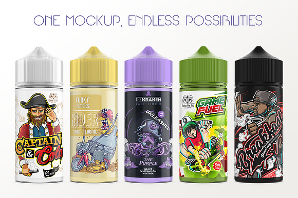 eLiquid Bottle Mockup v 100ml-A Plus in Product Mockups - product preview 8