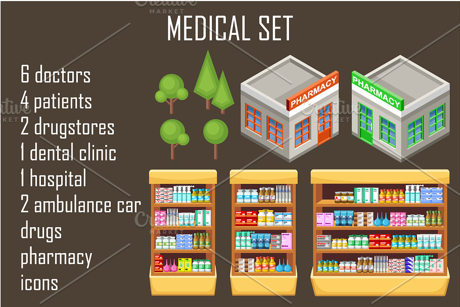 Big medical set. in Illustrations - product preview 8