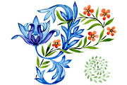 Ukrainian floral ornament, national
