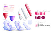 Feminine Hygiene Realistic Set
