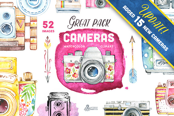 Great Pack! Cameras clipart in Objects - product preview 2