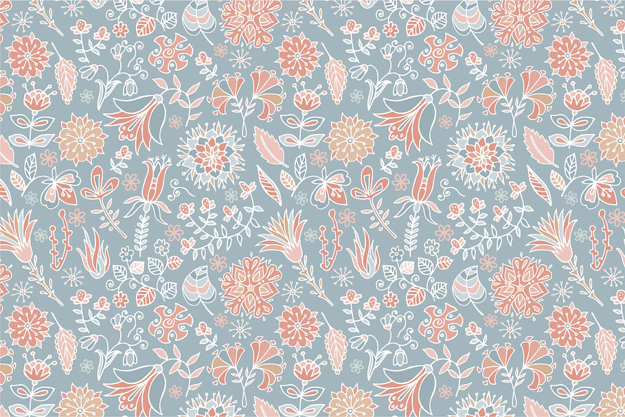 7 Floral Seamless Patterns in Patterns - product preview 8