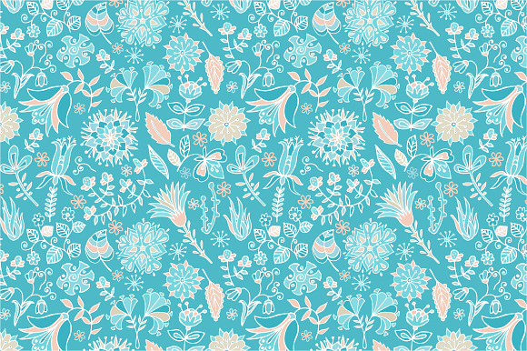 7 Floral Seamless Patterns in Patterns - product preview 2
