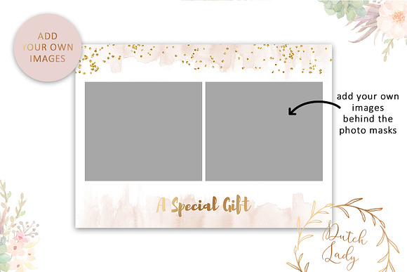 PSD Photo Gift Card Template #49 in Card Templates - product preview 2