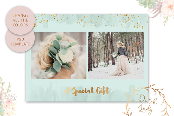 PSD Photo Gift Card Template #49 in Card Templates - product preview 3