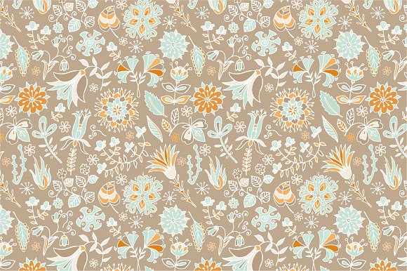 7 Floral Seamless Patterns in Patterns - product preview 4