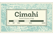 Cimahi Indonesia City Map in Retro
