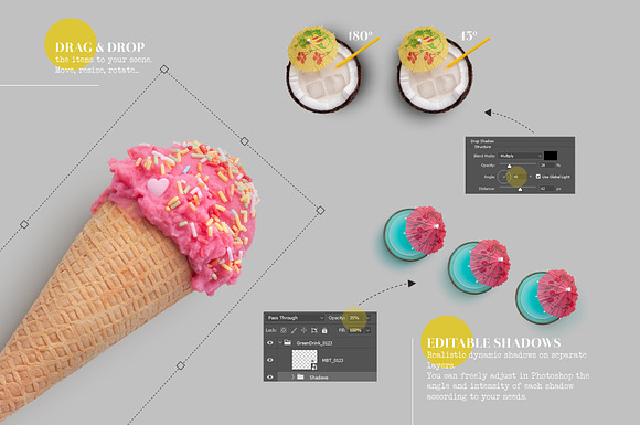 Summer digital styling props V.1 in Scene Creator Mockups - product preview 5