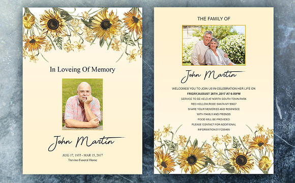 Funeral Announcement or Invitation in Stationery Templates - product preview 1