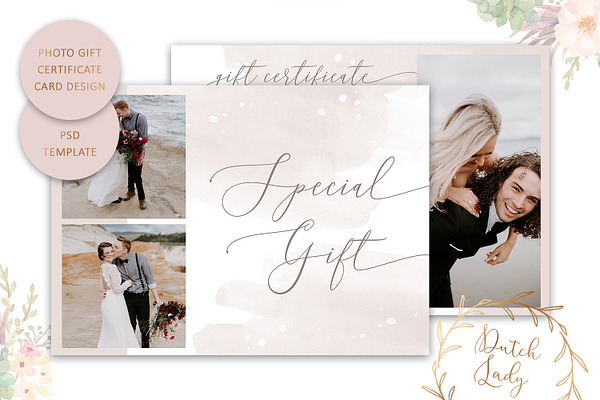 PSD Photo Gift Card Template #47