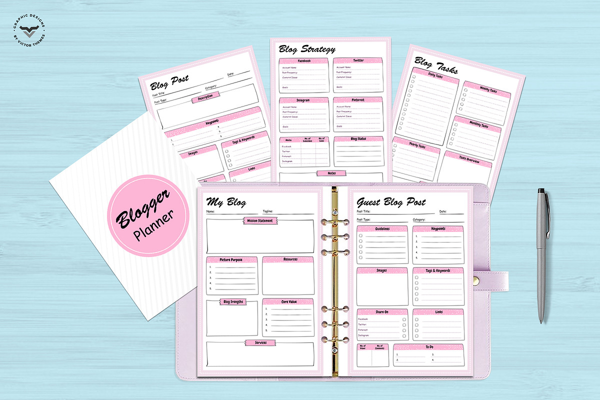 Blog Planner in Stationery Templates - product preview 8