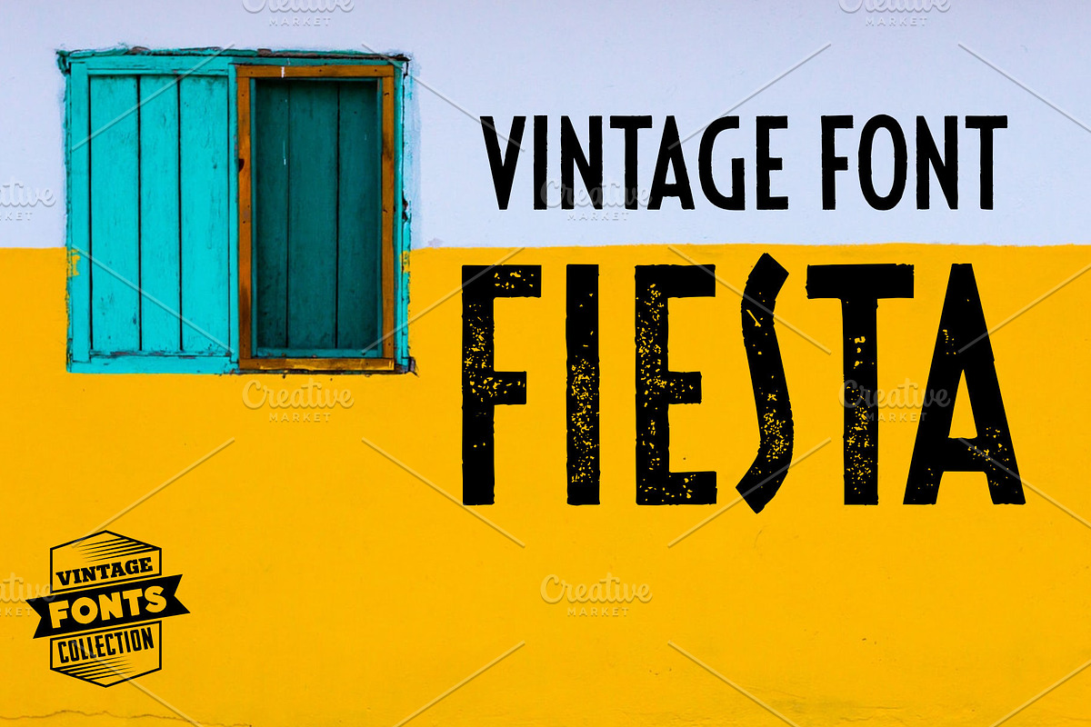 Fiesta - 2 vintage fonts in Display Fonts - product preview 8
