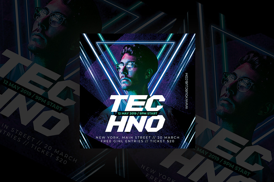Techno Party Flyer