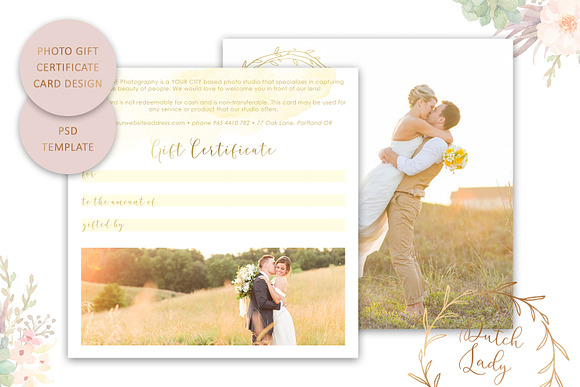 PSD Photo Gift Card Template #48 in Card Templates - product preview 1