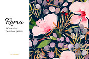 Roma floral seamless pattern