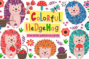 colorful hedgehogs collection