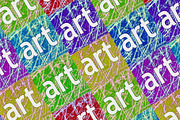 Art Letters Motif Pattern