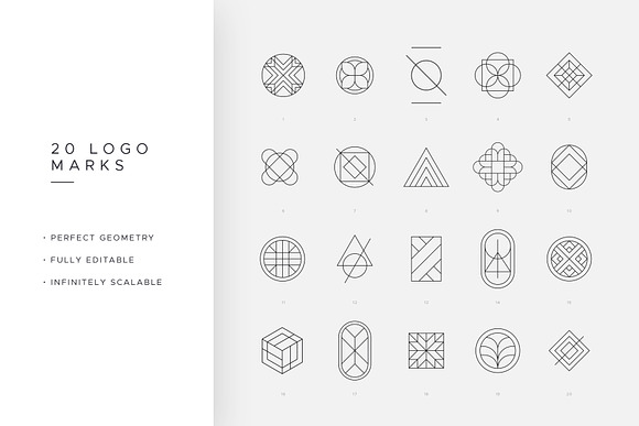 Minimal Geometric Logos - Volume 1 in Logo Templates - product preview 1