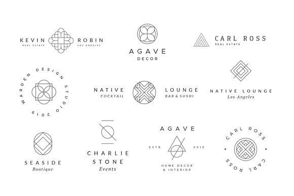 Minimal Geometric Logos - Volume 1 in Logo Templates - product preview 3
