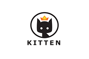 Black Cat King Logo Template